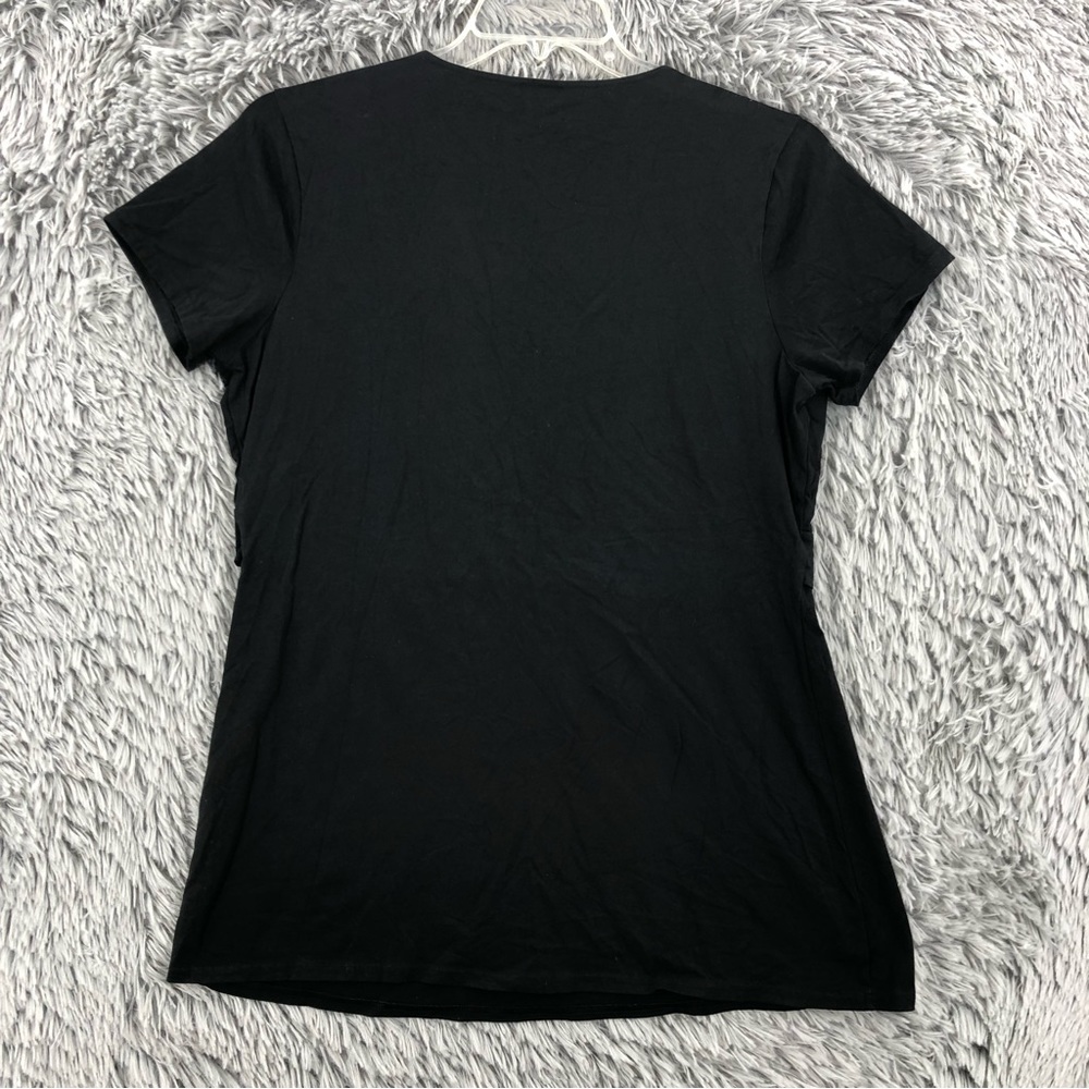 Gap Maternity Shirt Nursing Womens Large Black Vneck Top Shirt - Picture 7 of 7
